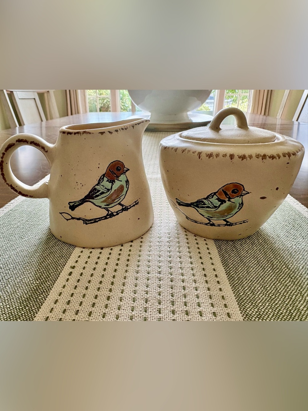 Spectrum Designz/Blue Sky Clayworks Stoneware Cream/Sugar Set